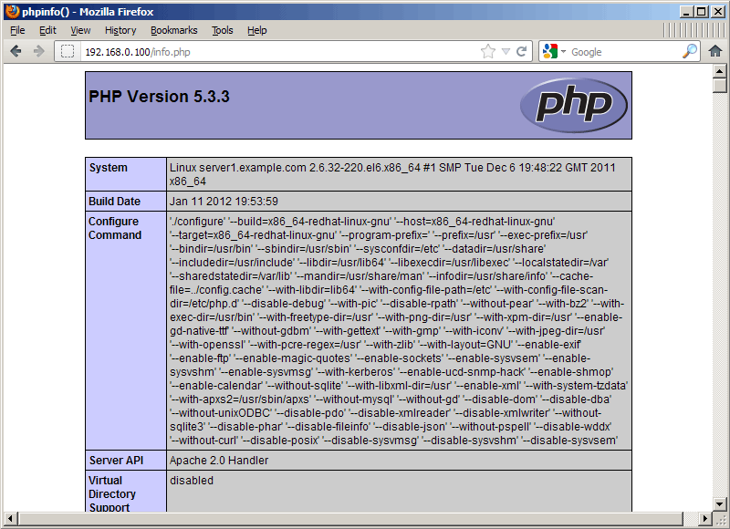 php-infopage