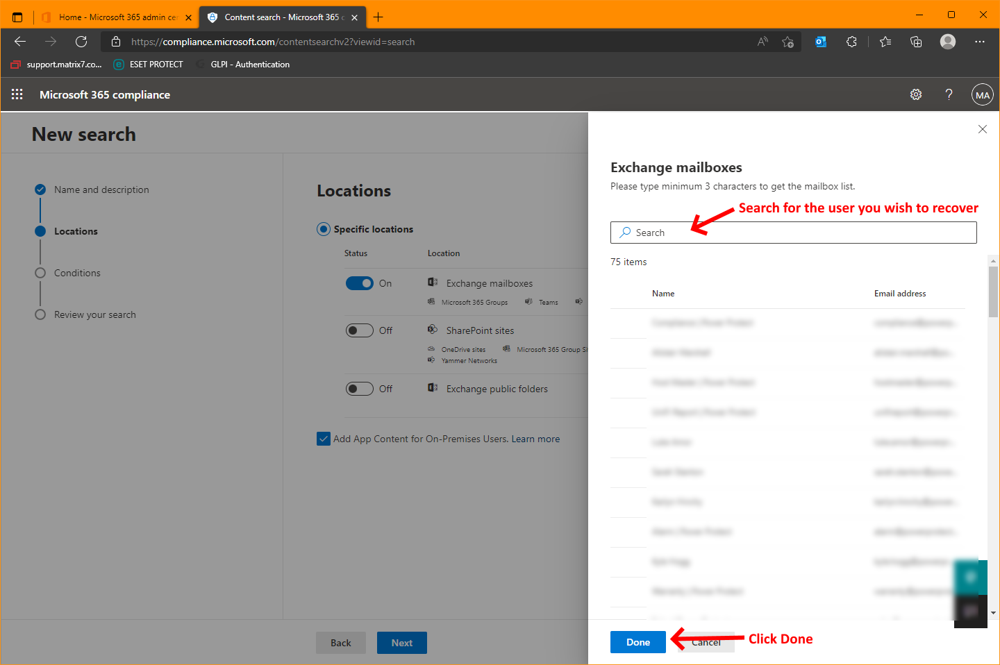 O365 Recover Deleted Teams Chat Data Matrix 7