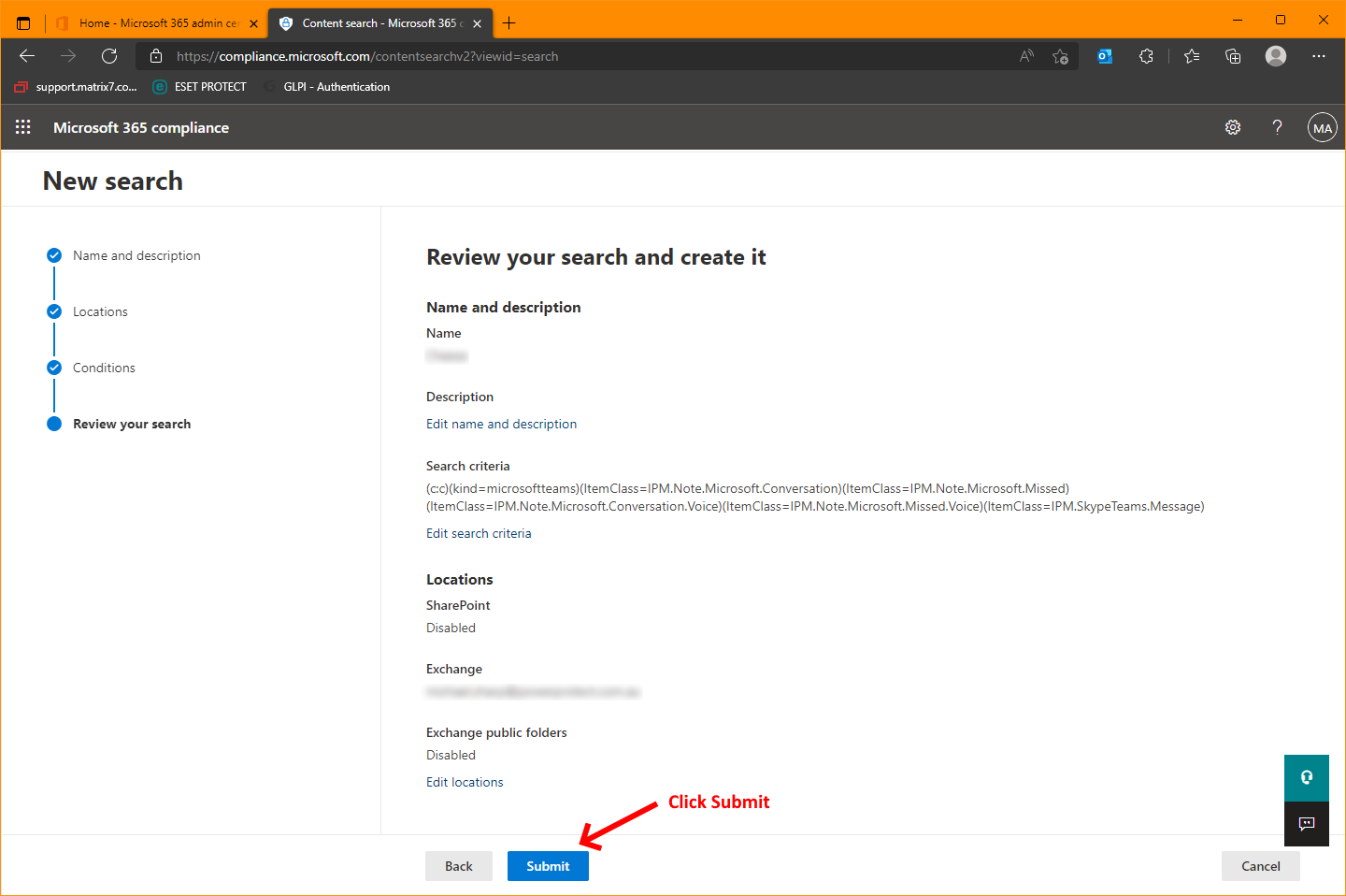 O365 Recover Deleted Teams Chat Data Matrix 7