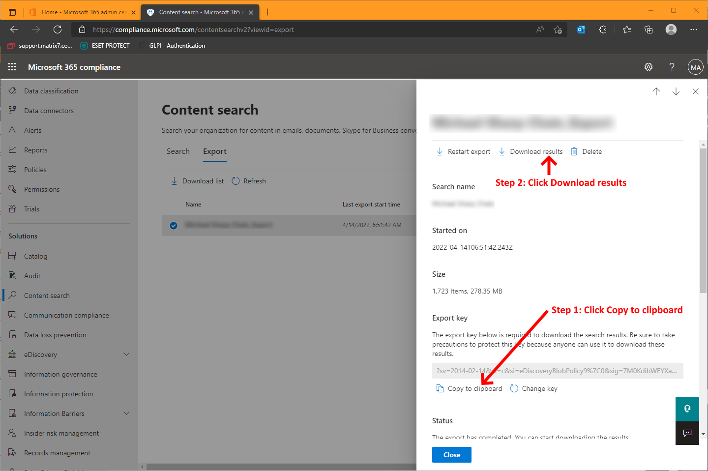 O365 Recover Deleted Teams Chat Data Matrix 7
